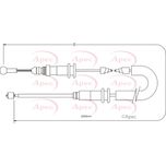 Apec Handbrake Cable Rear Left or Right CAB1374