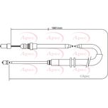 Apec Handbrake Cable Rear Left or Right CAB1382