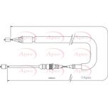 Apec Handbrake Cable Rear Left CAB1385