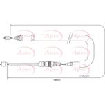 Apec Handbrake Cable Rear Right CAB1386