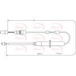 Apec Handbrake Cable Rear Left or Right CAB1387