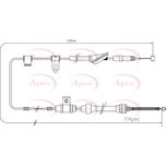 Apec Handbrake Cable Rear Left CAB1388