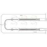 Apec Handbrake Cable Rear Left or Right CAB1392