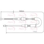 Apec Handbrake Cable Rear Left or Right CAB1400