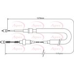 Apec Handbrake Cable Rear Left or Right CAB1401