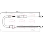 Apec Handbrake Cable Rear Left or Right CAB1404