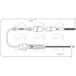 Apec Handbrake Cable Rear Left or Right CAB1406