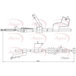 Apec Handbrake Cable Rear Right CAB1413