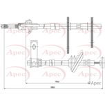 Apec Handbrake Cable Rear Right CAB1414