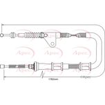 Apec Handbrake Cable Rear Right CAB1415