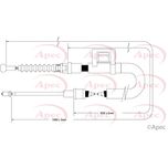 Apec Handbrake Cable Rear Left or Right CAB1423
