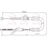 Apec Handbrake Cable Rear Right CAB1437