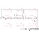 Apec Handbrake Cable Rear Right CAB1444