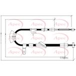 Apec Handbrake Cable Rear Left CAB1445