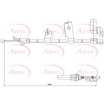 Apec Handbrake Cable Rear Left CAB1448