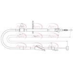 Apec Handbrake Cable Rear Right CAB1449