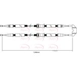 Apec Handbrake Cable Rear Centre CAB1450