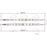 Apec Handbrake Cable Rear Left or Right CAB1456