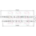 Apec Handbrake Cable Rear Left or Right CAB1457