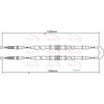 Apec Handbrake Cable Rear Left or Right CAB1462