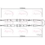 Apec Handbrake Cable Rear Centre CAB1464