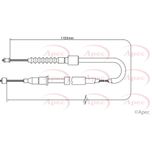 Apec Handbrake Cable Rear Left CAB1469