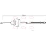 Apec Handbrake Cable Front CAB1474