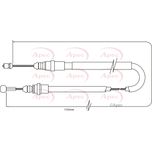 Apec Handbrake Cable Rear Left or Right CAB1478