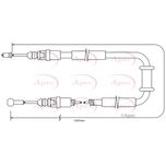 Apec Handbrake Cable Rear Left or Right CAB1480