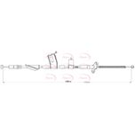 Apec Handbrake Cable Rear Left CAB1485