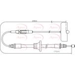 Apec Handbrake Cable Front Centre CAB1491