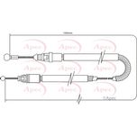 Apec Handbrake Cable Rear Right CAB1492