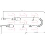 Apec Handbrake Cable Rear Left CAB1493