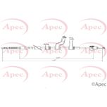 Apec Handbrake Cable Rear Left CAB1494