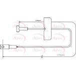 Apec Handbrake Cable Front Centre CAB1495