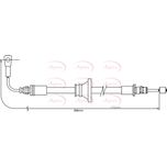 Apec Handbrake Cable Front CAB1496