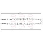 Apec Handbrake Cable Rear Left or Right CAB1500
