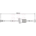 Apec Handbrake Cable Rear Right CAB1505