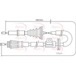 Apec Handbrake Cable Rear Left or Right CAB1506