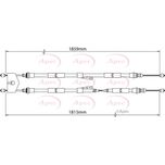 Apec Handbrake Cable Rear Left or Right CAB1507