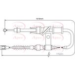 Apec Handbrake Cable Rear Left CAB1508