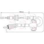 Apec Handbrake Cable Rear Left or Right CAB1511