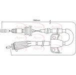 Apec Handbrake Cable Rear Left or Right CAB1512