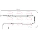 Apec Handbrake Cable Rear Left or Right CAB1521