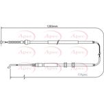 Apec Handbrake Cable Rear Left or Right CAB1523