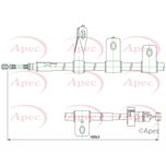 Apec Handbrake Cable Rear Right CAB1537
