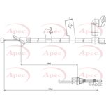 Apec Handbrake Cable Rear Right CAB1538