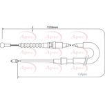 Apec Handbrake Cable Rear Left or Right CAB1547