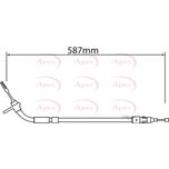Apec Handbrake Cable Rear Left CAB1549