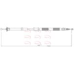 Apec Handbrake Cable Rear Left CAB1553